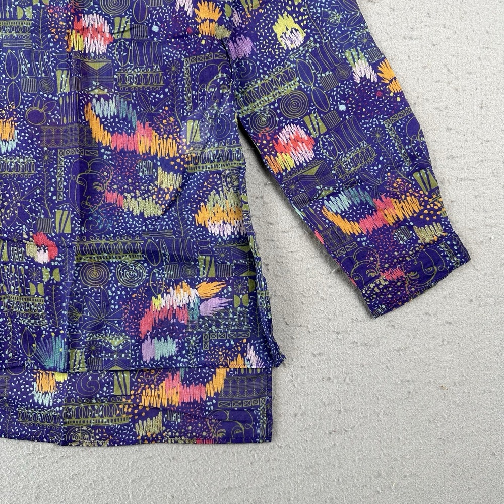 Catherine Andre Button Up Shirt 38 Purple‎ Art To Wear Lightweight Palette - Picture 4 of 16